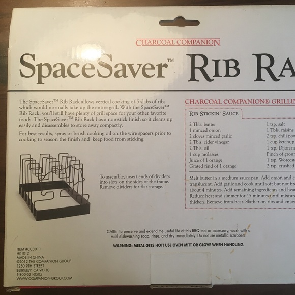 Non Stick Rib Grilling Rack - Picture 2 of 5